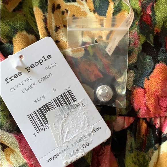 FREE PEOPLE Jamie Floral Midi Dress NWT - Picture 8 of 9